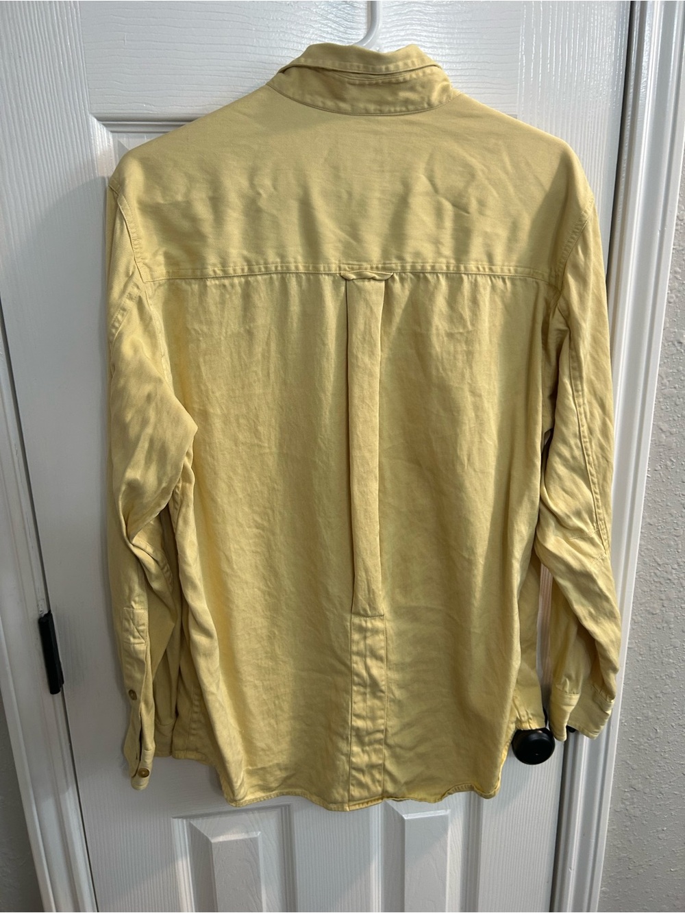 Vintage men’s travelsmith yellow long sleeve button down casual shirt large - Picture 7 of 7